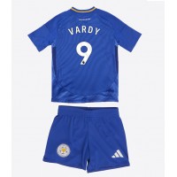 Leicester City Jamie Vardy #9 Hemmaställ Barn 2024-25 Korta ärmar (+ Korta byxor)